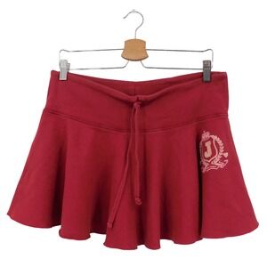 Vintage Juicy Couture Red Logo Drawstring Skirt Women's Size Large